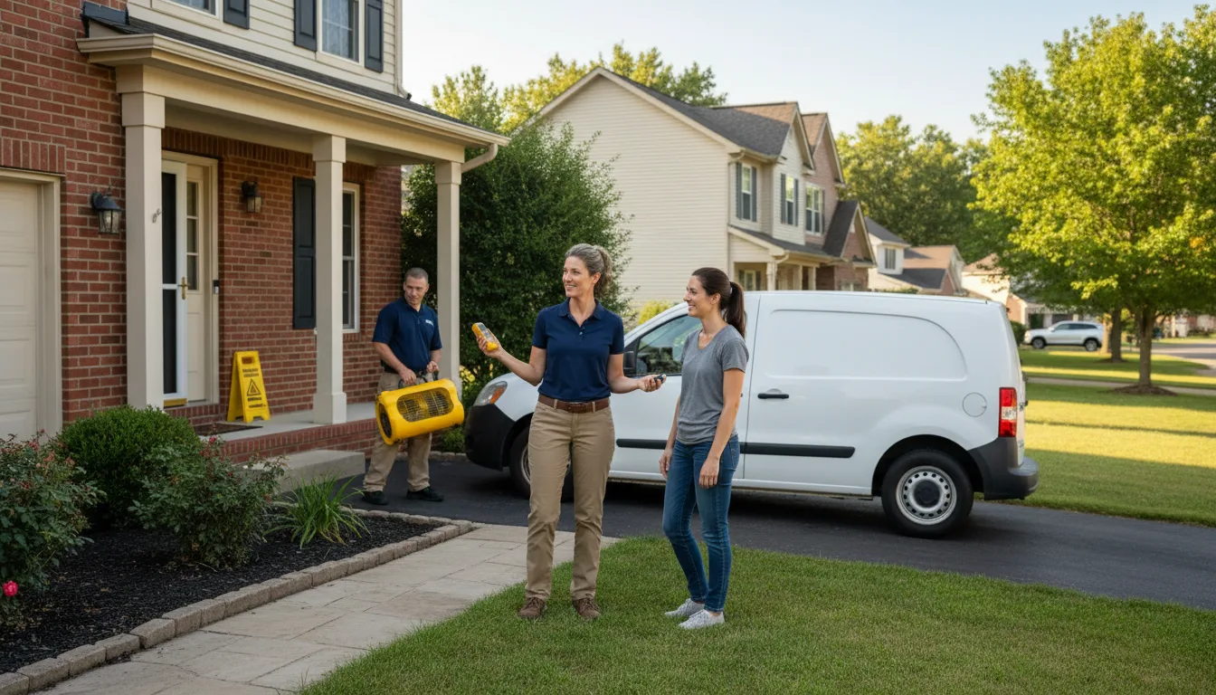 Residential water damage restoration in Waynesville, IL